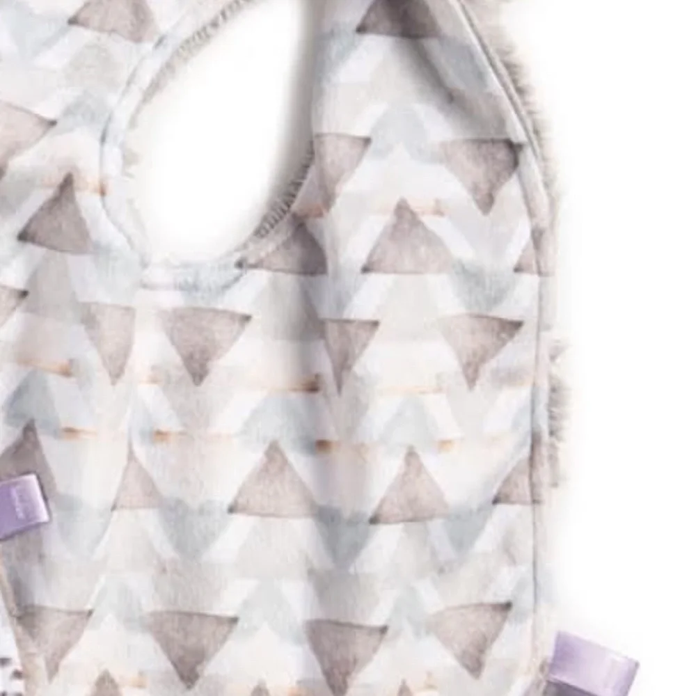 NEW Luxury Baby Bib Minky Gray